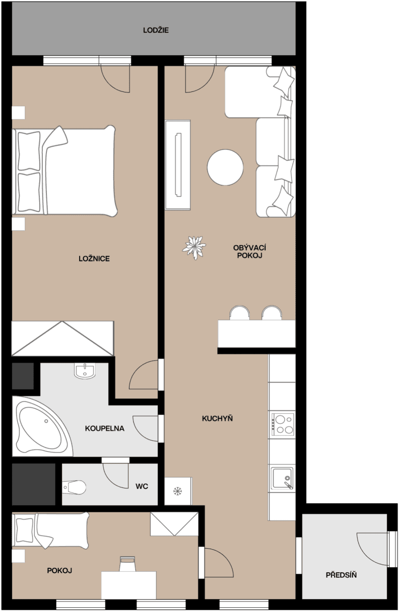Prodej bytu 3+kk 67 m², Psárská, Praha, Praha Prodej bytu 3+kk 67 m², Psárská, Praha, Praha