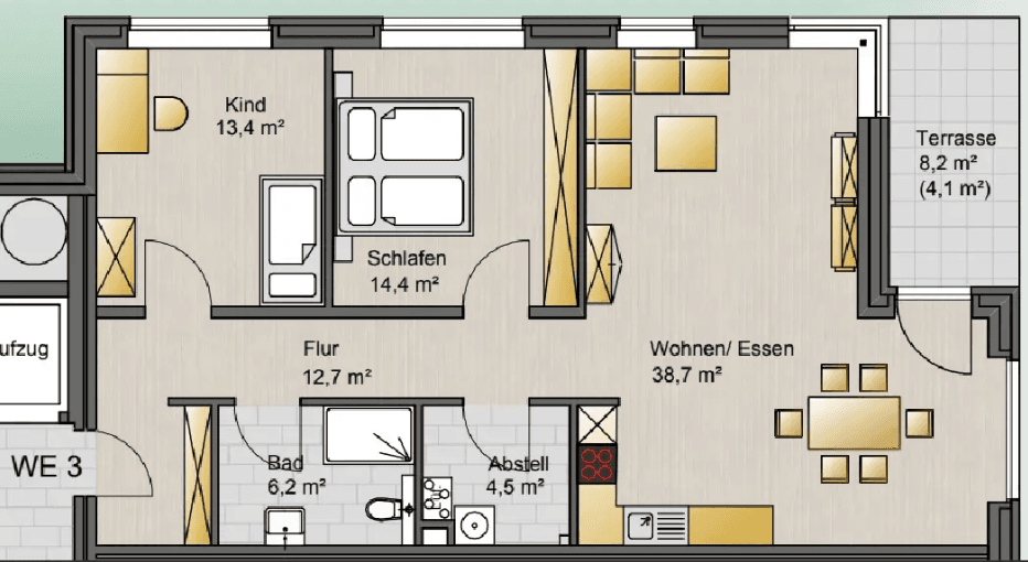Pronájem bytu 3+1 94 m², Magret-Hespe-Weg, Berne, Dolní Sasko Pronájem bytu 3+1 94 m², Magret-Hespe-Weg, Berne, Dolní Sasko