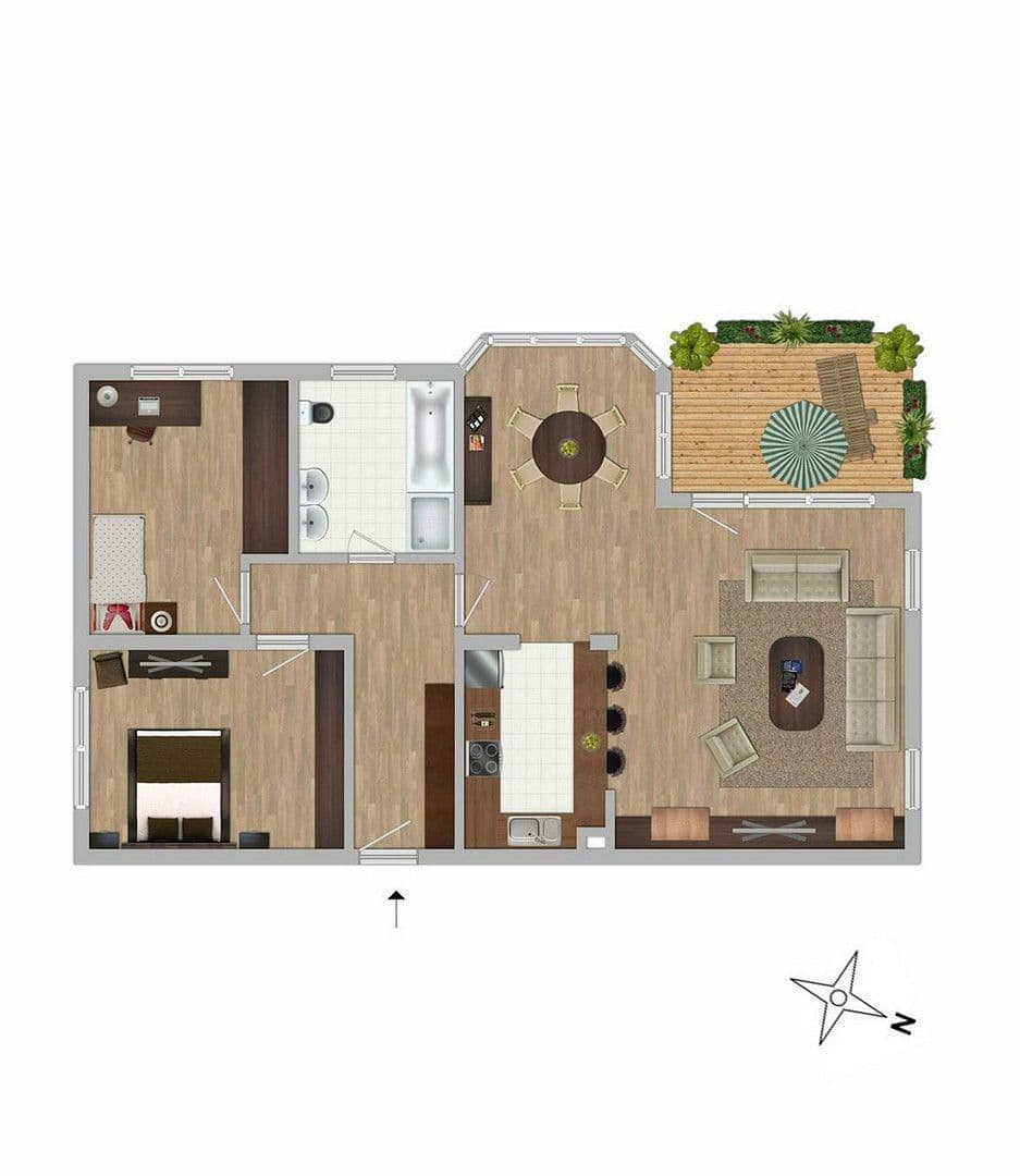 Pronájem bytu 3+1 89 m², Pohlheim, Hessen Pronájem bytu 3+1 89 m², Pohlheim, Hessen