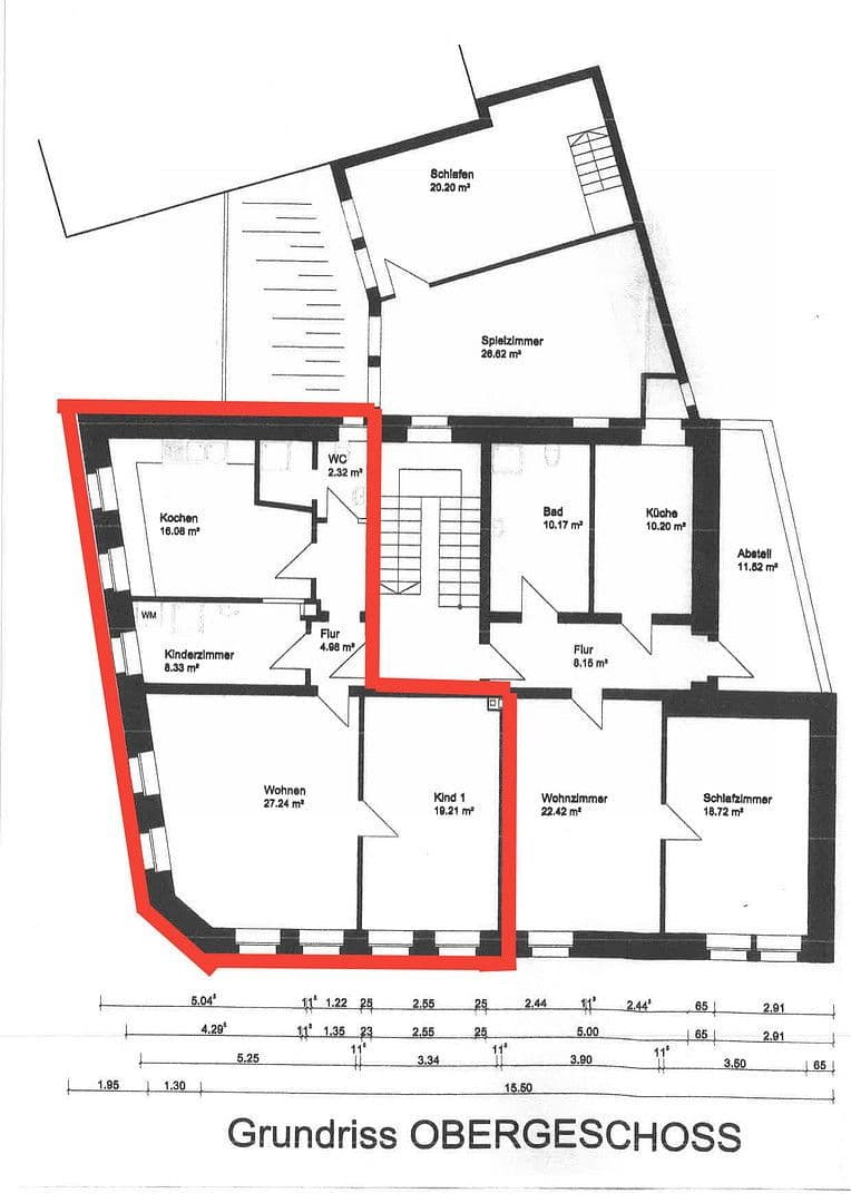 Pronájem bytu 3+1 78 m², Ludwigstraße 35, Bad Brückenau, Bavorsko Pronájem bytu 3+1 78 m², Ludwigstraße 35, Bad Brückenau, Bavorsko