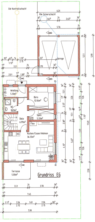 Pronájem domu 150 m², pozemek 368 m², Waldblickstr. 30, Simbach, Bavorsko Pronájem domu 150 m², pozemek 368 m², Waldblickstr. 30, Simbach, Bavorsko