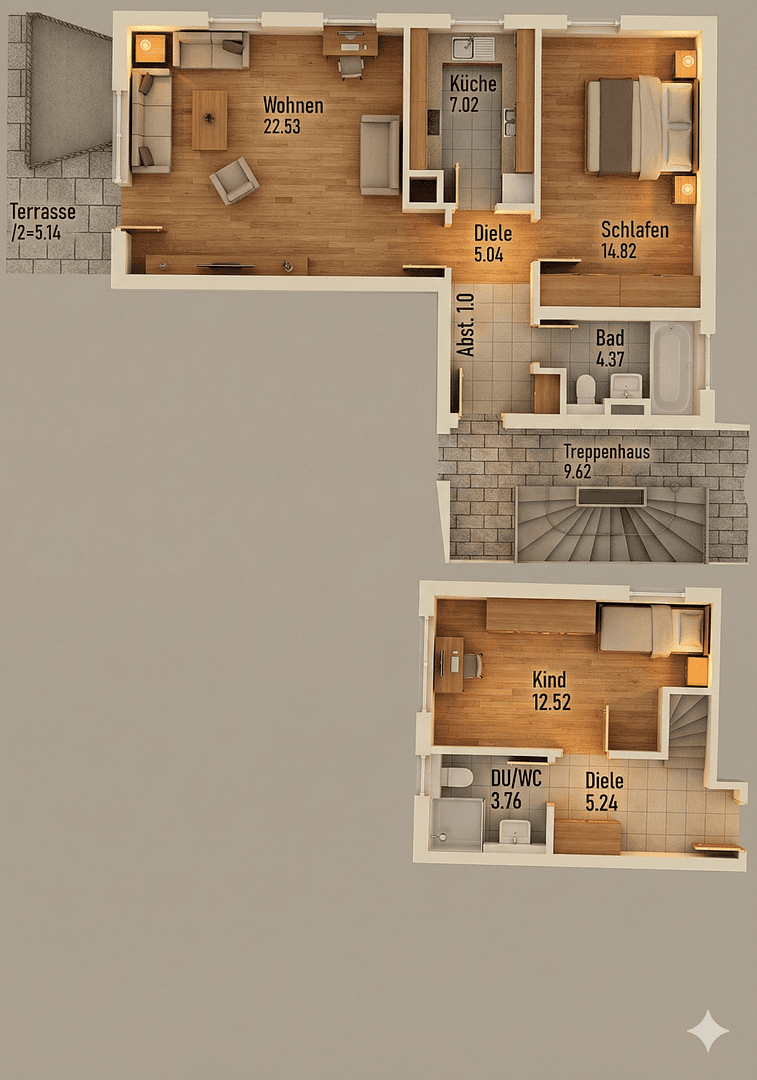 Prodej bytu 3+1 79 m², An den Dorfwiesen 1, Wachau, Sasko Prodej bytu 3+1 79 m², An den Dorfwiesen 1, Wachau, Sasko