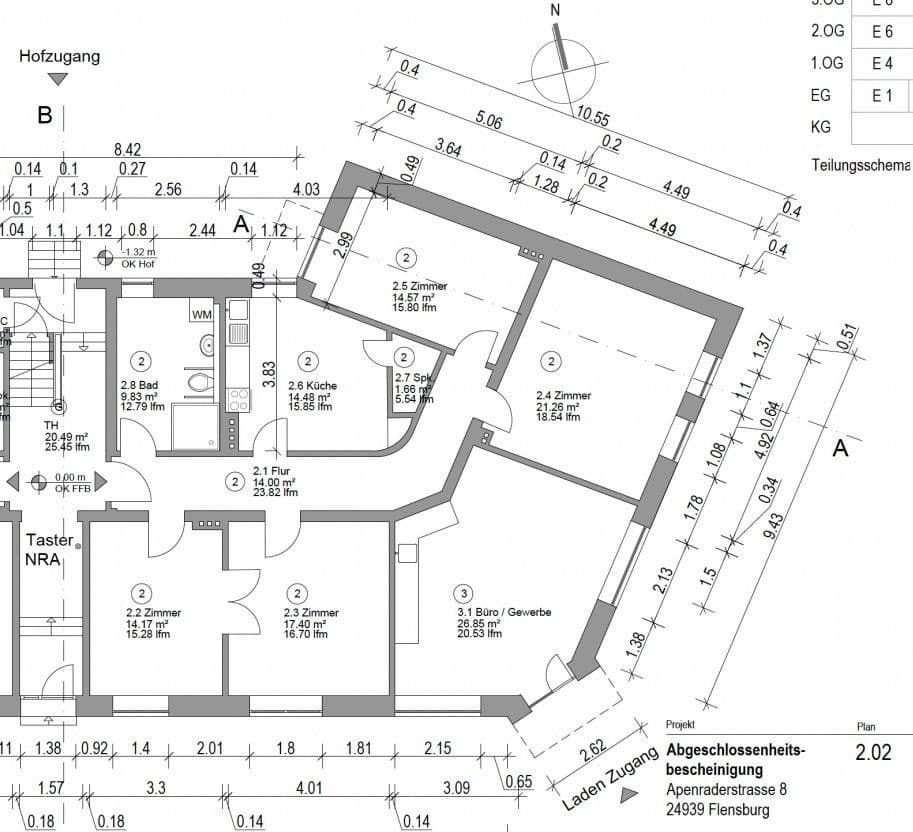 Pronájem bytu 4+1 107 m², Apenrader Str. 8, Flensburg, Šlesvicko-Holštýnsko Pronájem bytu 4+1 107 m², Apenrader Str. 8, Flensburg, Šlesvicko-Holštýnsko