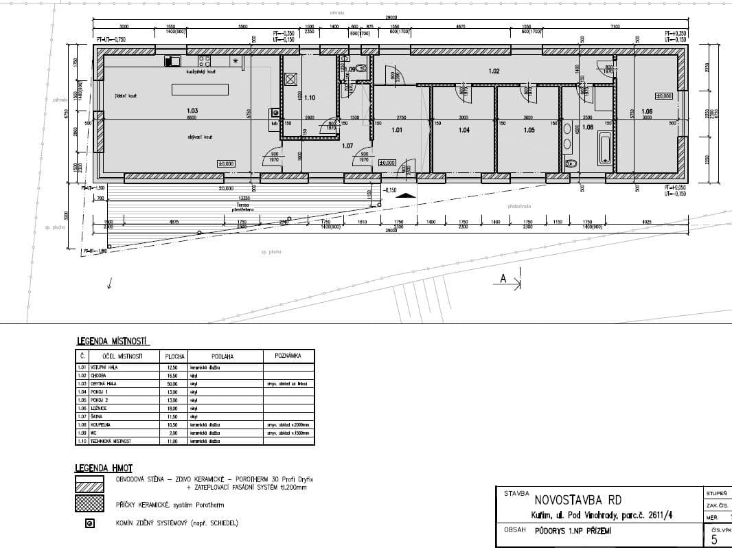 Prodej pozemku 842 m², Pod vinohrady, Kuřim, Jihomoravský kraj Prodej pozemku 842 m², Pod vinohrady, Kuřim, Jihomoravský kraj