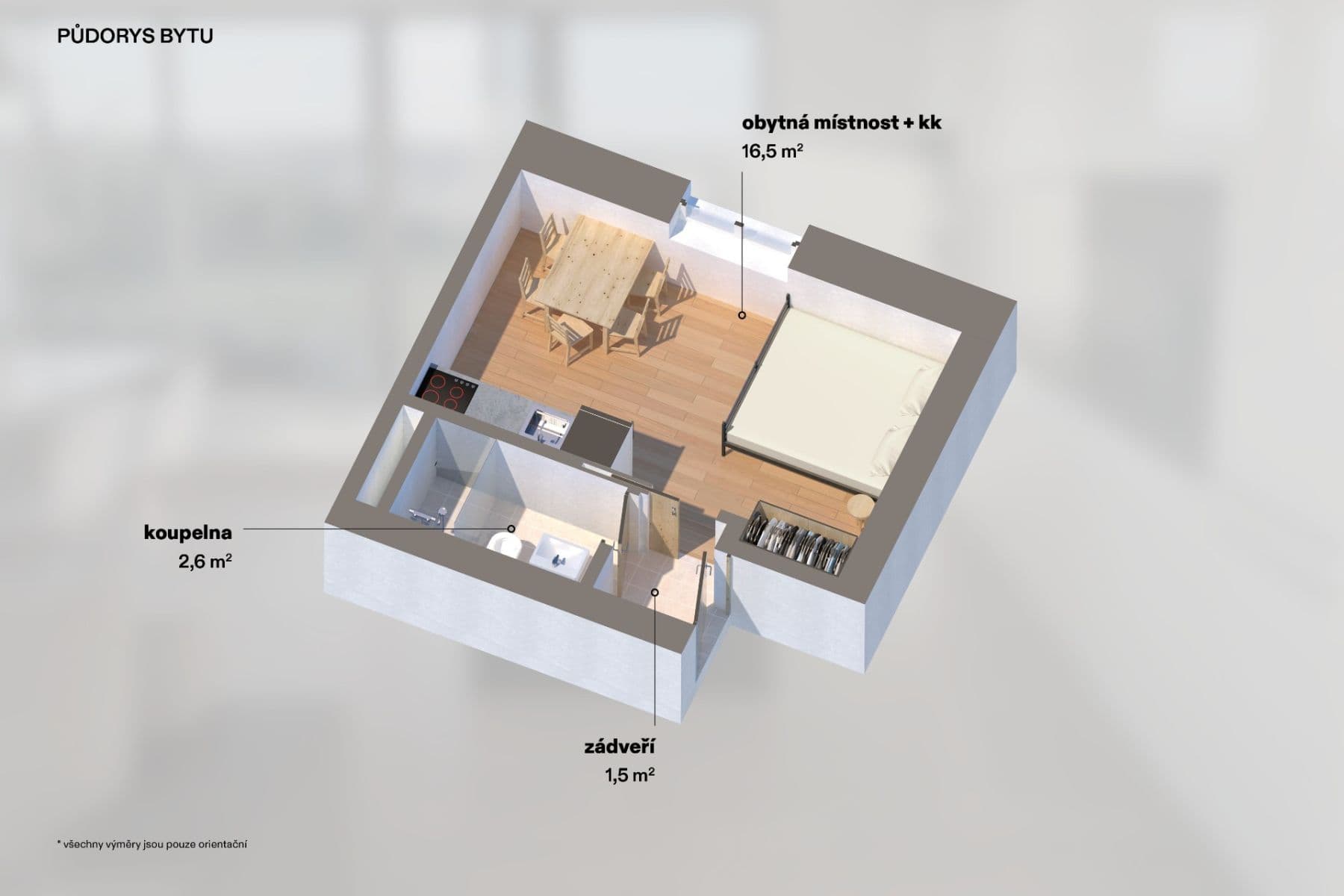 Pronájem bytu 1+kk 21 m², Jenečská, Praha, Praha Pronájem bytu 1+kk 21 m², Jenečská, Praha, Praha
