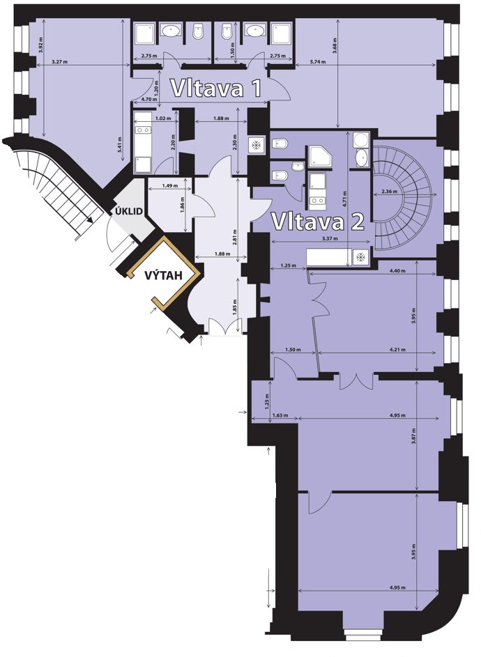 Pronájem kanceláře 221 m², Dienzenhoferovy sady, Praha, Praha Pronájem kanceláře 221 m², Dienzenhoferovy sady, Praha, Praha