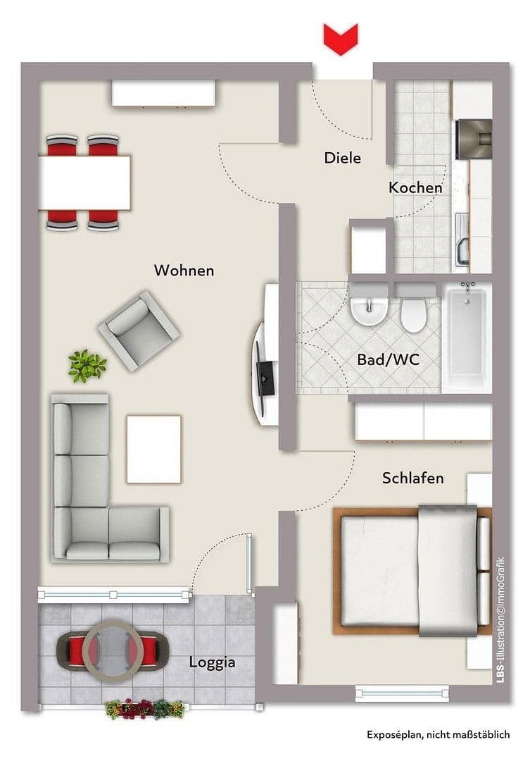 Pronájem bytu 2+1 54 m², Bensheim, Hessen Pronájem bytu 2+1 54 m², Bensheim, Hessen