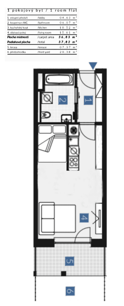 Pronájem bytu 1+kk 38 m², Velvarská, Horoměřice, Středočeský kraj Pronájem bytu 1+kk 38 m², Velvarská, Horoměřice, Středočeský kraj
