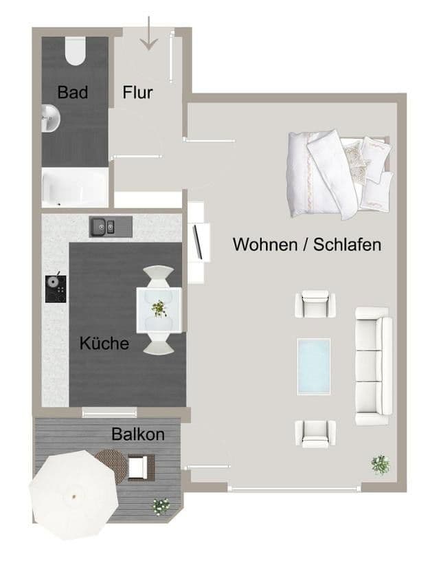 Prodej bytu 1+1 36 m², Thüringenstraße 9, Biberach an der Riß, Bádensko-Württembersko Prodej bytu 1+1 36 m², Thüringenstraße 9, Biberach an der Riß, Bádensko-Württembersko