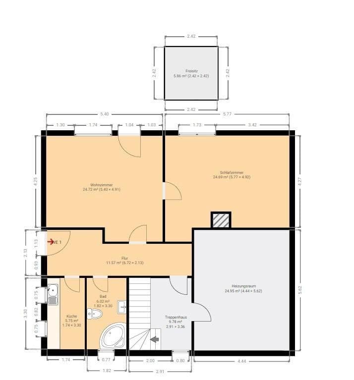 Pronájem bytu 2+1 73 m², Niefern-Öschelbronn, Bádensko-Württembersko Pronájem bytu 2+1 73 m², Niefern-Öschelbronn, Bádensko-Württembersko