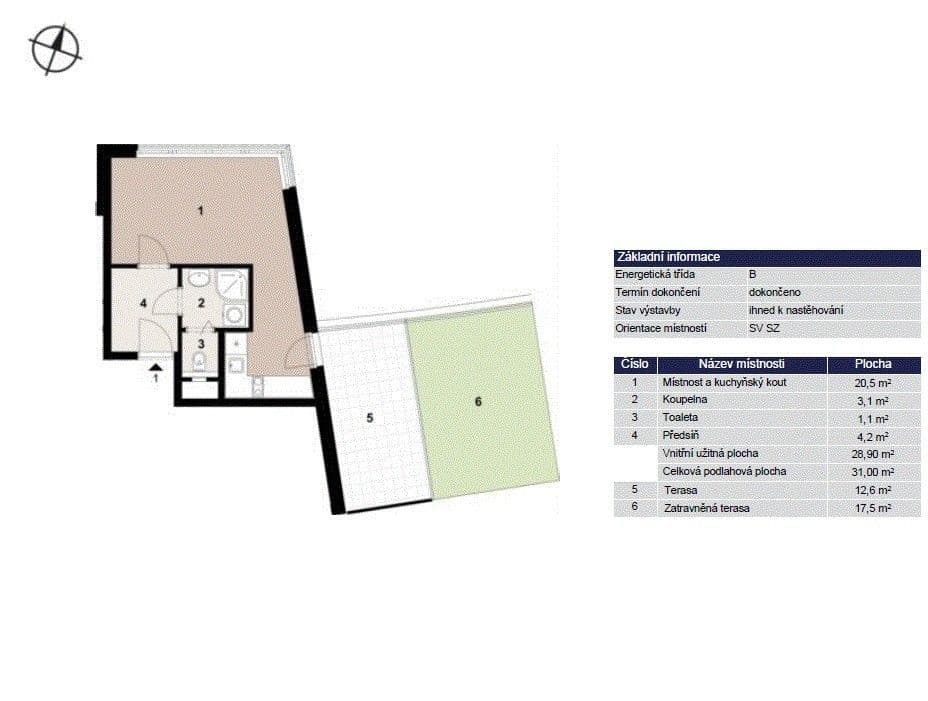 Pronájem bytu 1+kk 31 m², Klapálkova, Praha, Praha Pronájem bytu 1+kk 31 m², Klapálkova, Praha, Praha