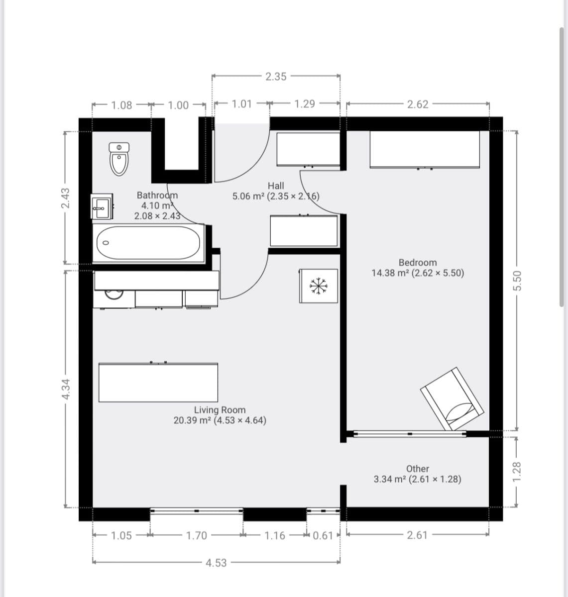 Prodej bytu 2+kk 43 m², Hnězdenská, Praha, Praha Prodej bytu 2+kk 43 m², Hnězdenská, Praha, Praha