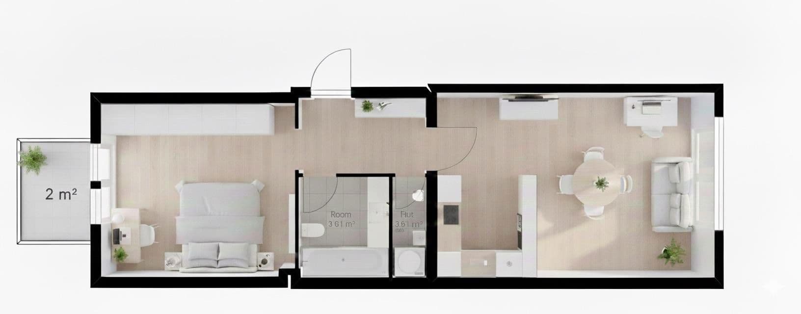 Pronájem bytu 2+1 44 m², Sperberstraße 19, Nürnberg, Bavorsko Pronájem bytu 2+1 44 m², Sperberstraße 19, Nürnberg, Bavorsko