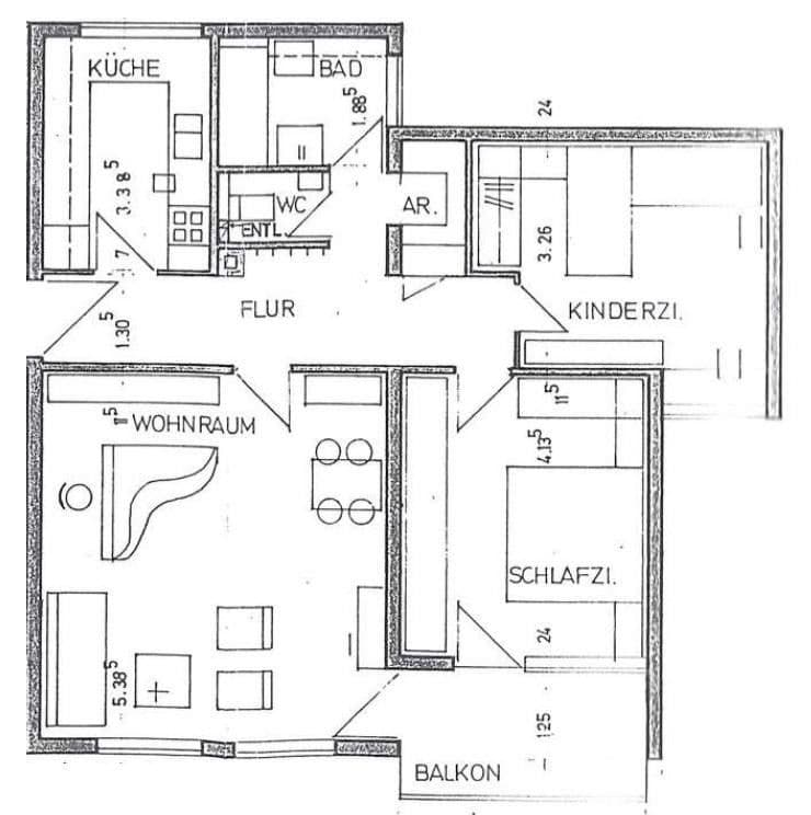 Pronájem bytu 3+kk 84 m², Linzer Straße 11, Backnang, Bádensko-Württembersko Pronájem bytu 3+kk 84 m², Linzer Straße 11, Backnang, Bádensko-Württembersko