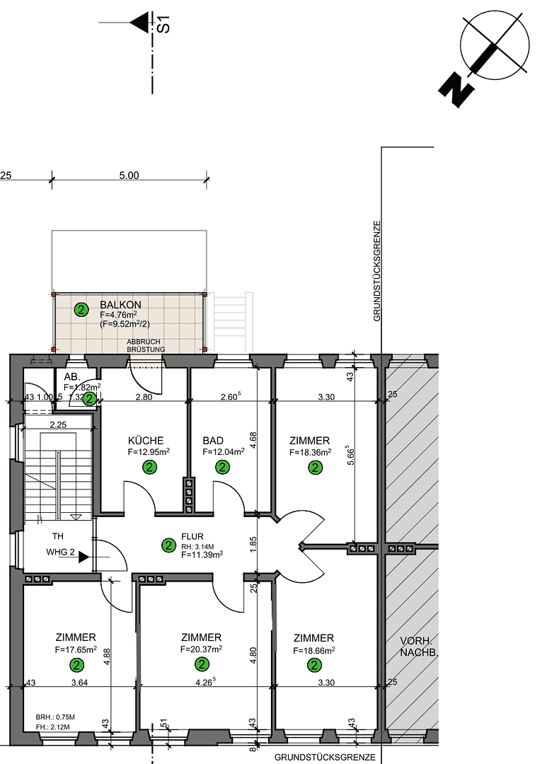 Pronájem bytu 4+1 118 m², Jahnstraße 7, Osnabrück, Dolní Sasko Pronájem bytu 4+1 118 m², Jahnstraße 7, Osnabrück, Dolní Sasko
