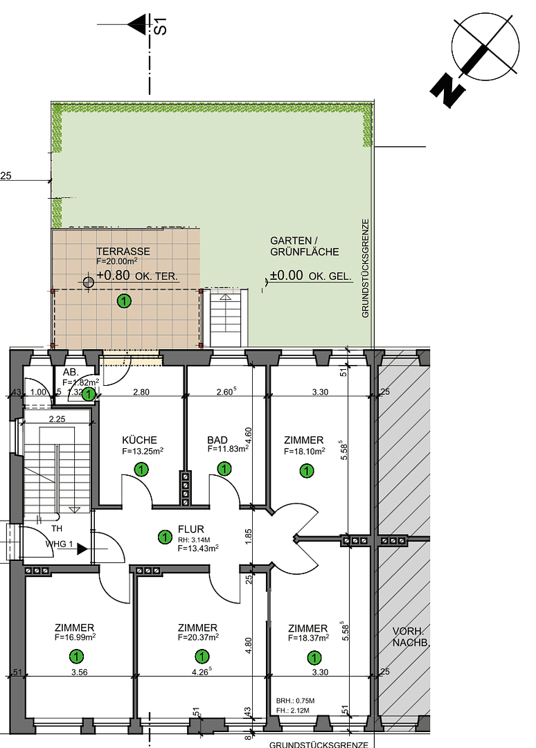 Pronájem bytu 4+1 120 m², Jahnstraße 7, Osnabrück, Dolní Sasko Pronájem bytu 4+1 120 m², Jahnstraße 7, Osnabrück, Dolní Sasko