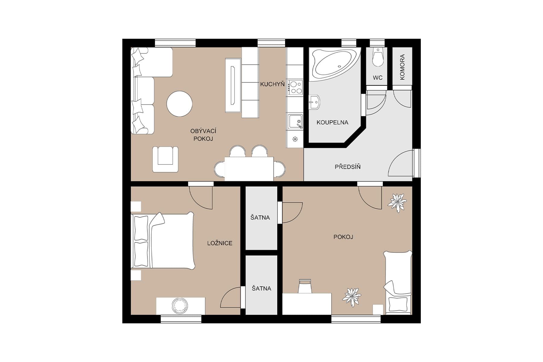 Prodej bytu 3+kk 72 m², U Školky, , Praha Prodej bytu 3+kk 72 m², U Školky, , Praha