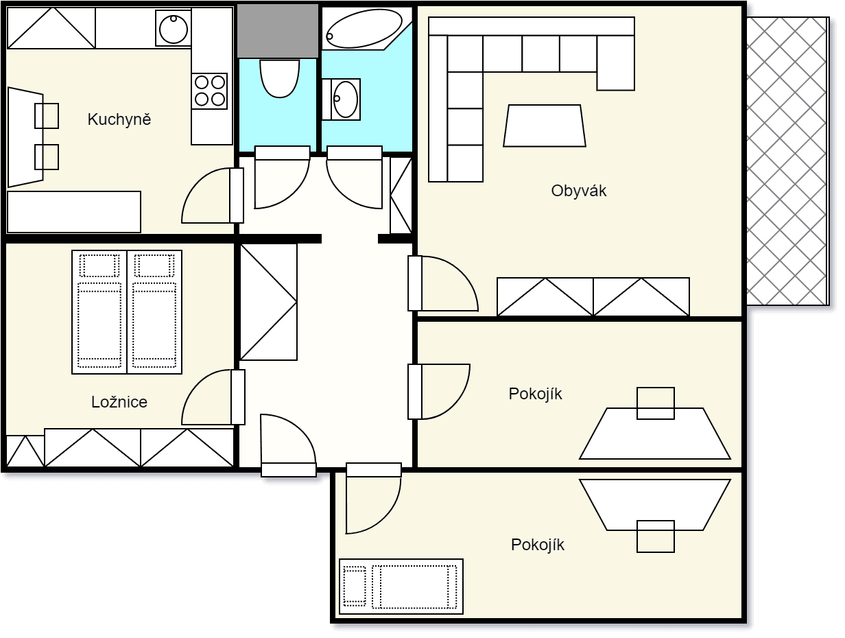 Prodej bytu 4+1 84 m², Elplova, Brno, Jihomoravský kraj Prodej bytu 4+1 84 m², Elplova, Brno, Jihomoravský kraj