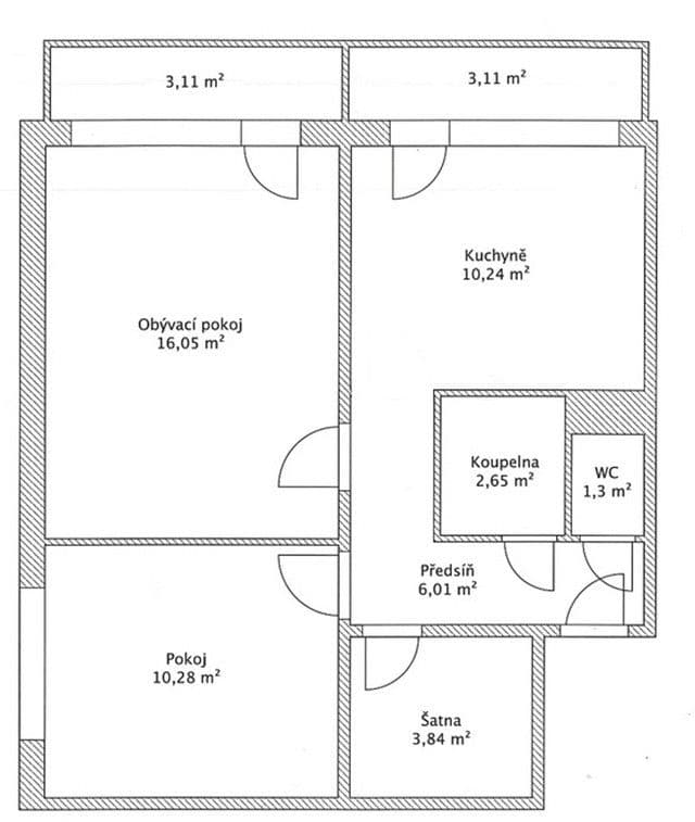 Pronájem bytu 2+1 56 m², Záhřebská, Brno, Jihomoravský kraj Pronájem bytu 2+1 56 m², Záhřebská, Brno, Jihomoravský kraj