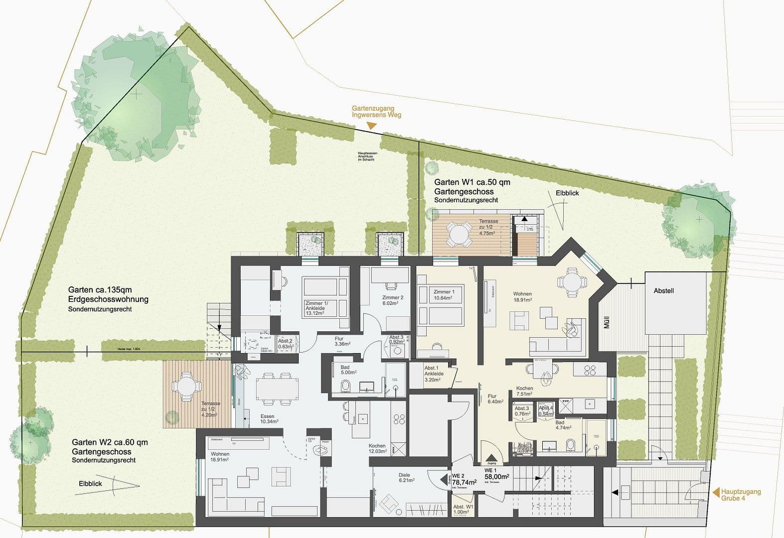 Prodej bytu 4+1 78 m², Grube 4, Hamburg, Hamburg Prodej bytu 4+1 78 m², Grube 4, Hamburg, Hamburg