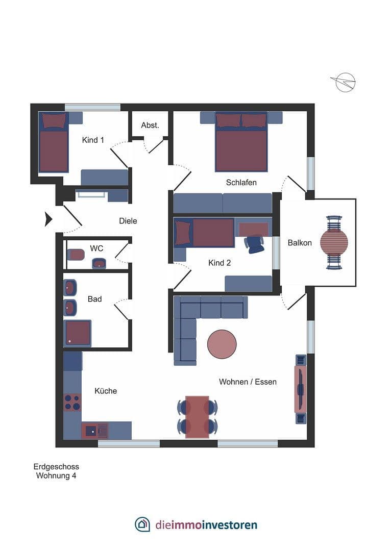 Prodej bytu 4+1 93 m², Alte Schulstr. 11, Zimmern ob Rottweil, Bádensko-Württembersko Prodej bytu 4+1 93 m², Alte Schulstr. 11, Zimmern ob Rottweil, Bádensko-Württembersko