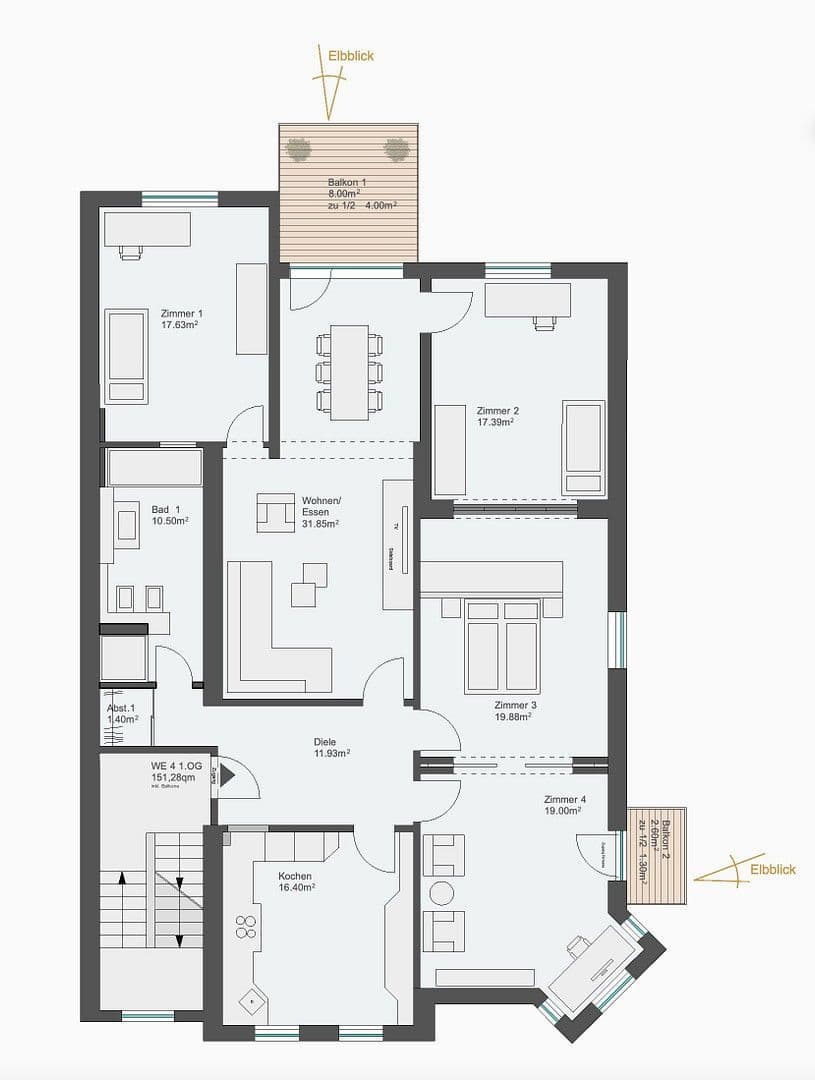 Prodej bytu 5+1 151 m², Grube 4, Hamburg, Hamburg Prodej bytu 5+1 151 m², Grube 4, Hamburg, Hamburg
