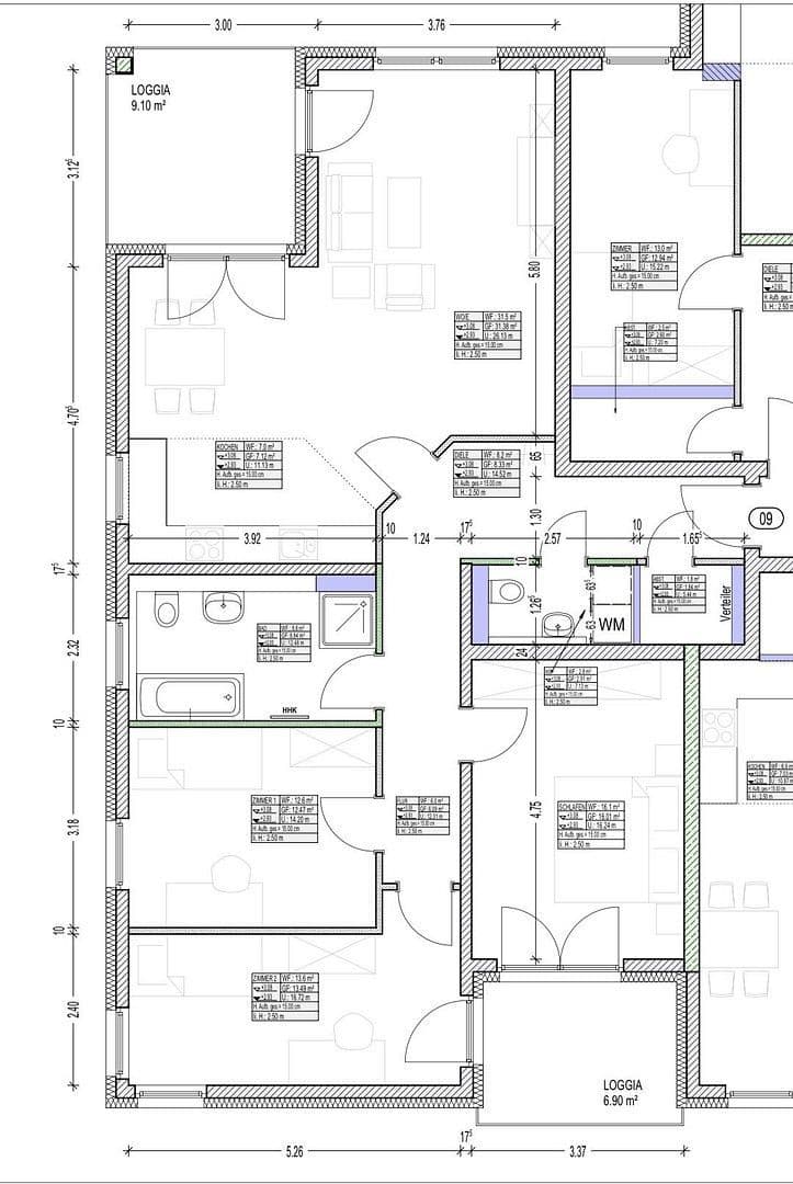 Pronájem bytu 4+1 117 m², Ludwigshafen, Porýní-Falc Pronájem bytu 4+1 117 m², Ludwigshafen, Porýní-Falc