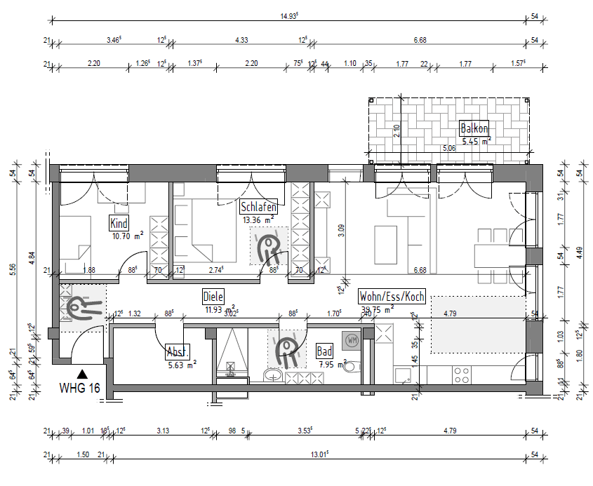 Pronájem bytu 3+1 82 m², Meisterstr. 21, Balingen, Bádensko-Württembersko Pronájem bytu 3+1 82 m², Meisterstr. 21, Balingen, Bádensko-Württembersko
