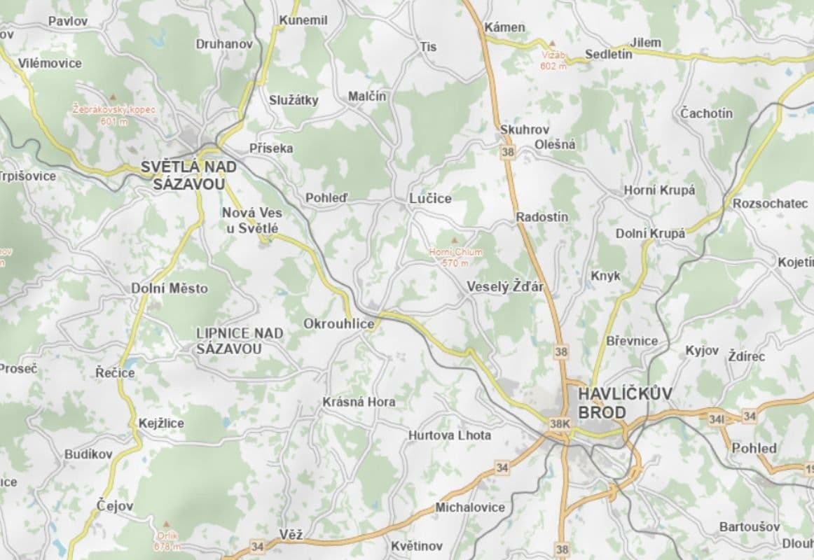 Prodej pozemku 4.203 m², Nová Ves u Světlé, Kraj Vysočina Prodej pozemku 4.203 m², Nová Ves u Světlé, Kraj Vysočina