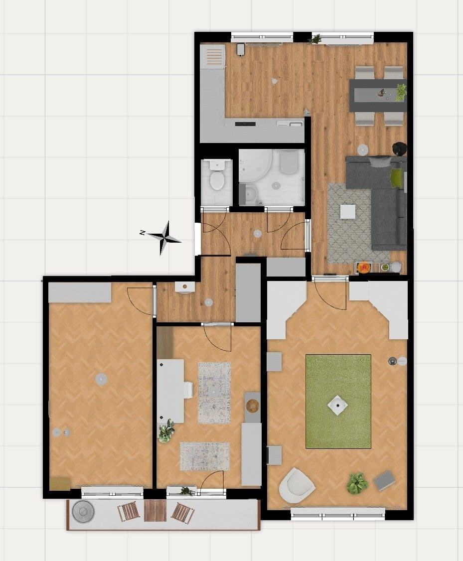 Pronájem bytu 4+kk 75 m², Nad Olšinami, Praha, Praha Pronájem bytu 4+kk 75 m², Nad Olšinami, Praha, Praha