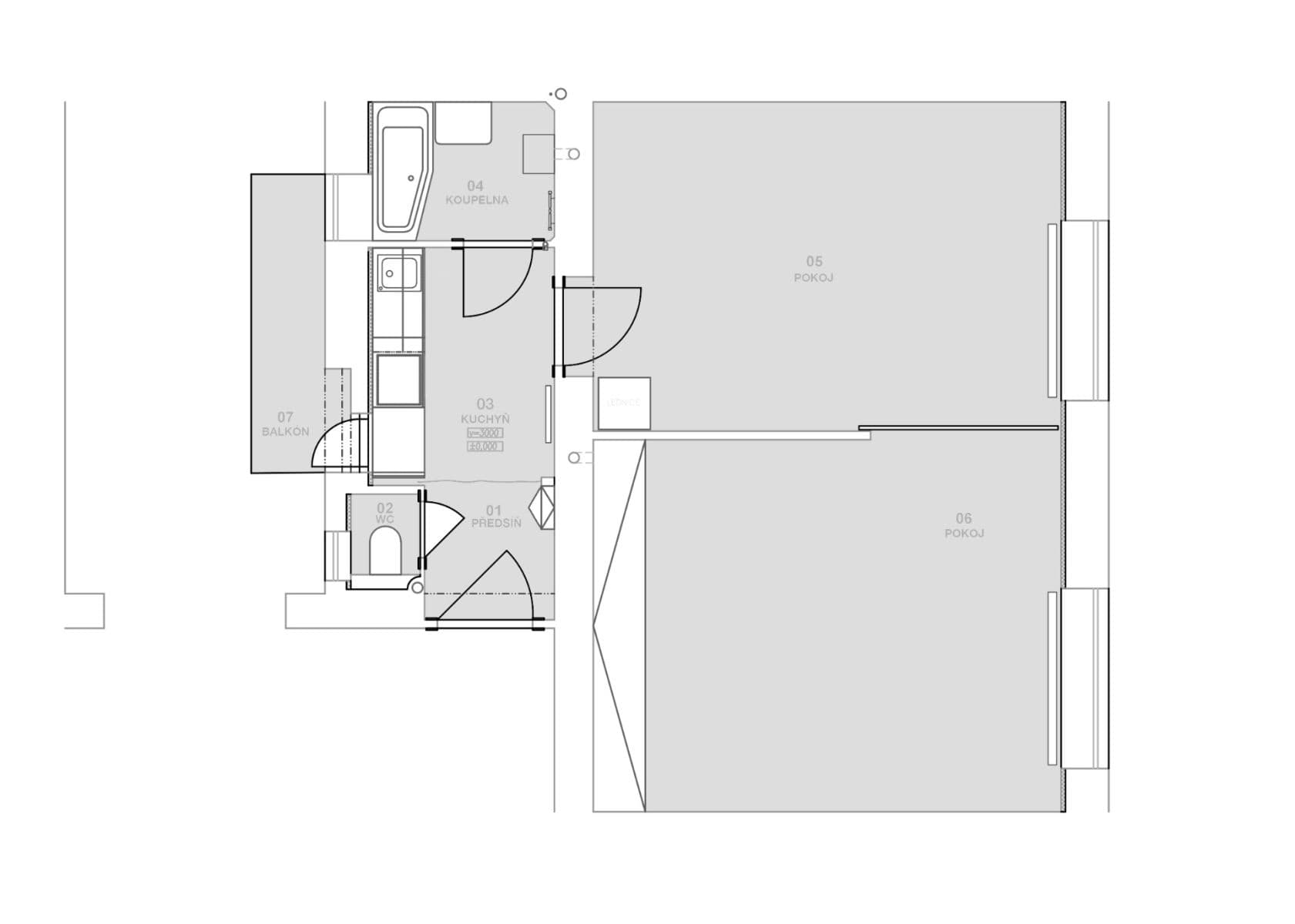 Pronájem bytu 2+kk 56 m², Na Maninách, Praha, Praha Pronájem bytu 2+kk 56 m², Na Maninách, Praha, Praha