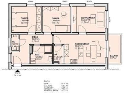Pronájem bytu 3+1 80 m², AthalerStr. 4a, Duttendorf, Horní Rakousko Pronájem bytu 3+1 80 m², AthalerStr. 4a, Duttendorf, Horní Rakousko