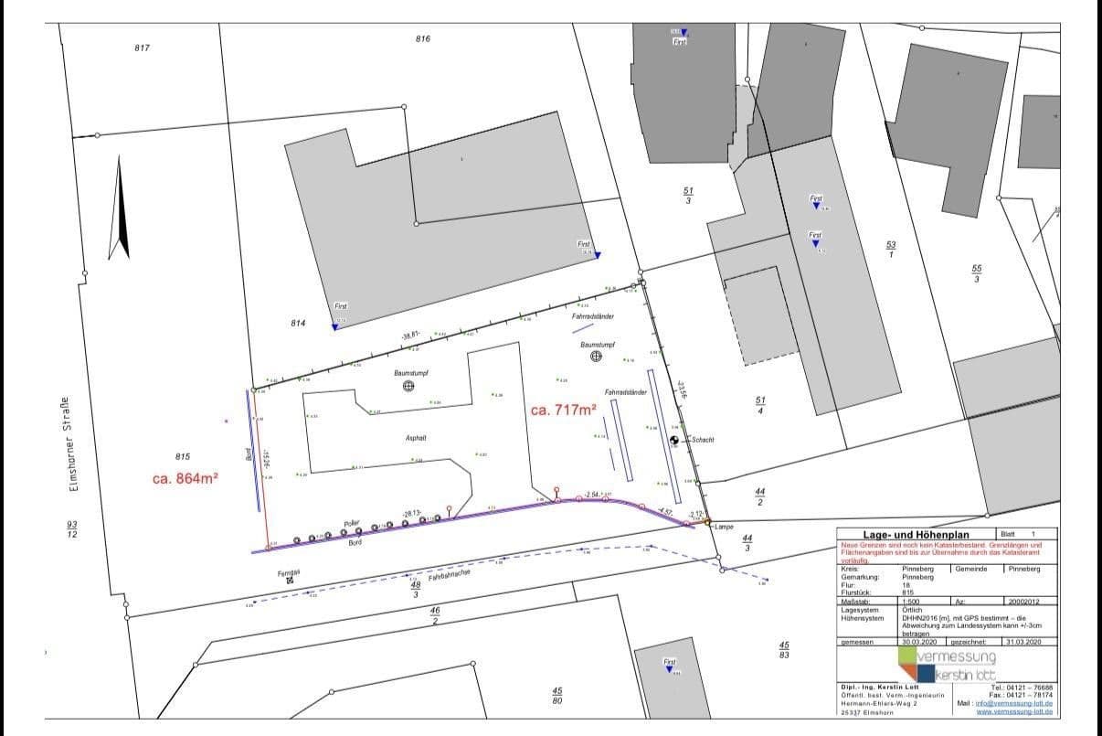 Prodej pozemku 717 m², Pinneberg, Šlesvicko-Holštýnsko Prodej pozemku 717 m², Pinneberg, Šlesvicko-Holštýnsko