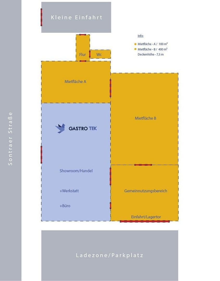 Pronájem nebytového prostoru 500 m², Sontraerstr. 16, Frankfurt am Main, Hessen Pronájem nebytového prostoru 500 m², Sontraerstr. 16, Frankfurt am Main, Hessen