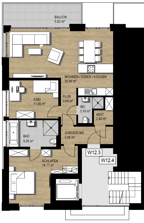 Pronájem bytu 3+1 100 m², Verl, Severní Porýní-Vestfálsko Pronájem bytu 3+1 100 m², Verl, Severní Porýní-Vestfálsko