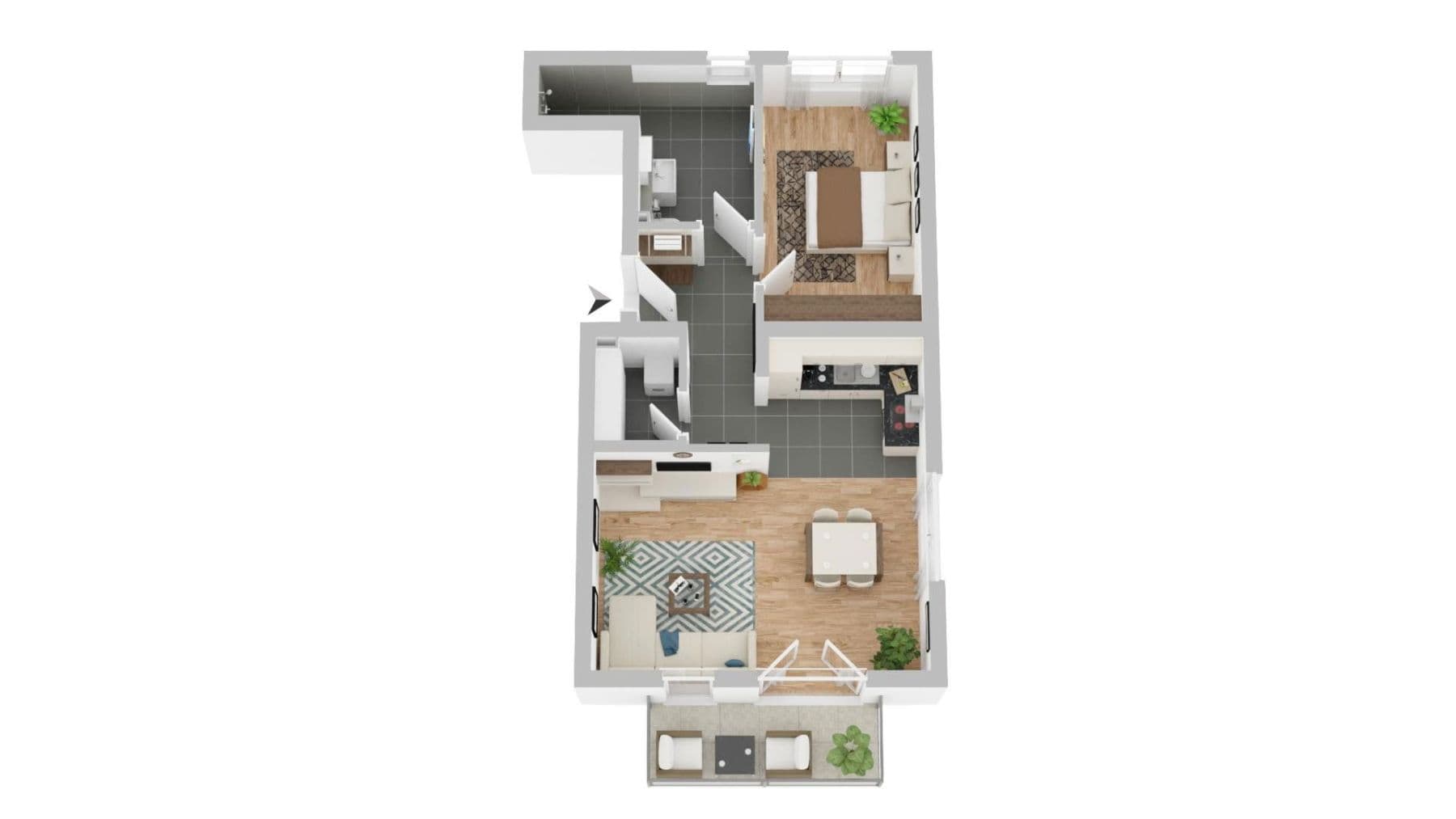 Pronájem bytu 2+1 65 m², Uferweg 8a, Gelnhausen, Hessen Pronájem bytu 2+1 65 m², Uferweg 8a, Gelnhausen, Hessen