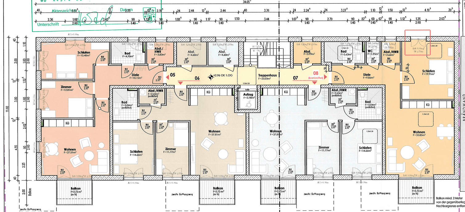 Pronájem bytu 3+1 77 m², Hamburger Allee 51b, Nauen, Braniborsko Pronájem bytu 3+1 77 m², Hamburger Allee 51b, Nauen, Braniborsko