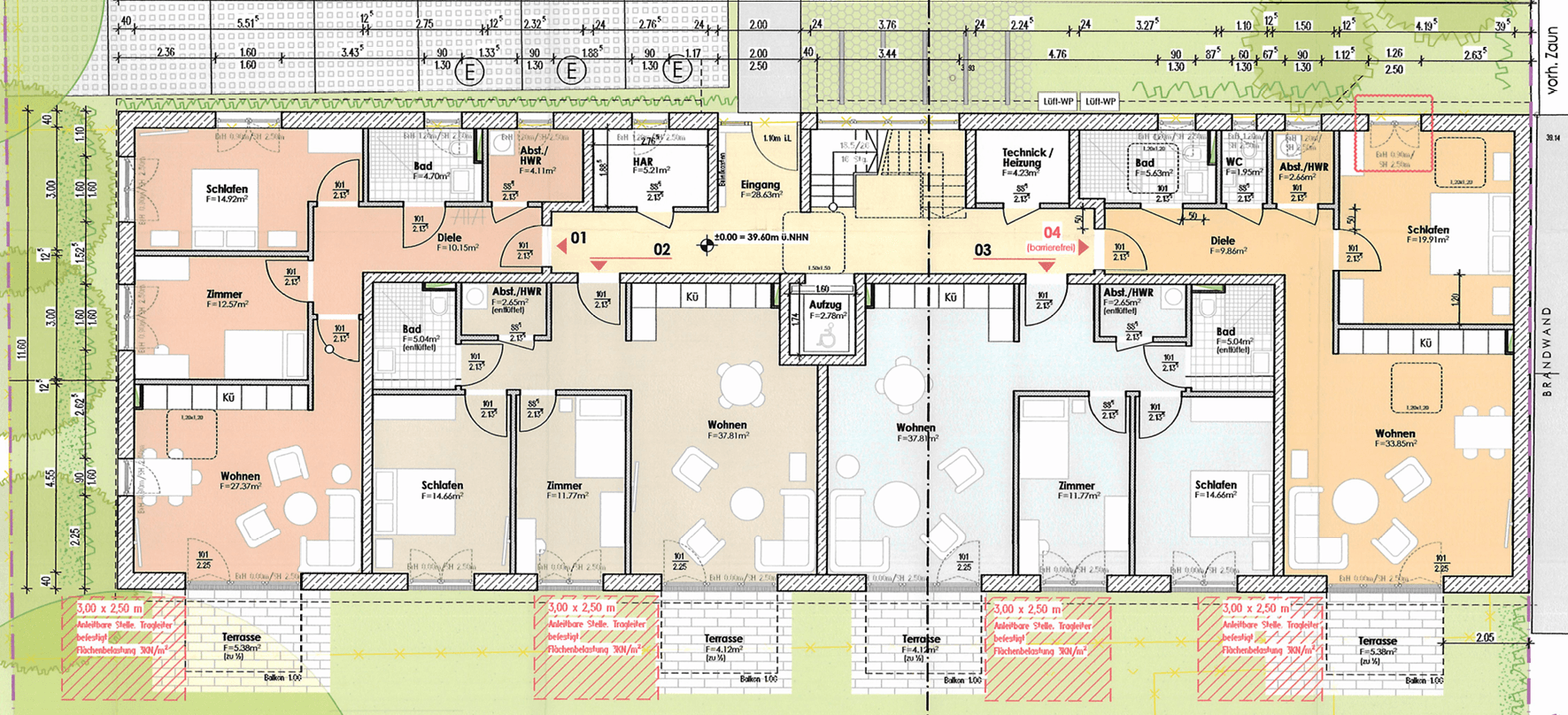 Pronájem bytu 3+1 77 m², Hamburger Allee 51b, Nauen, Braniborsko Pronájem bytu 3+1 77 m², Hamburger Allee 51b, Nauen, Braniborsko