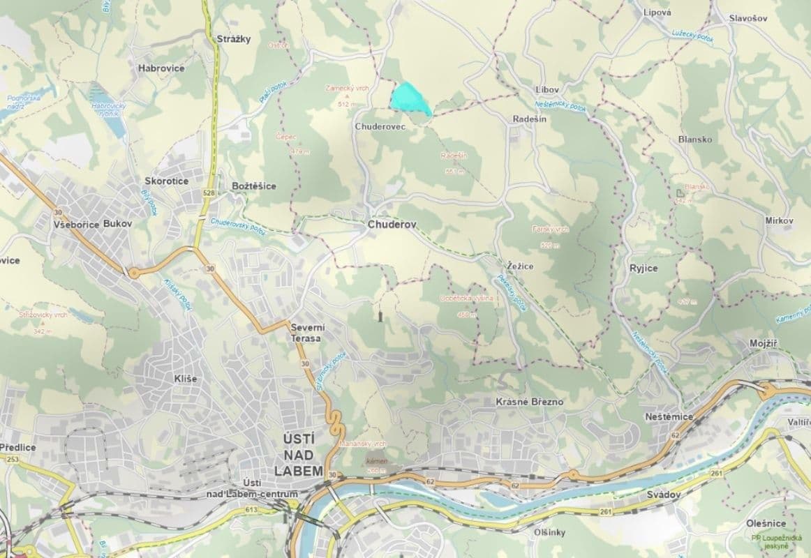 Prodej pozemku 64.293 m², Chuderov, Ústecký kraj Prodej pozemku 64.293 m², Chuderov, Ústecký kraj