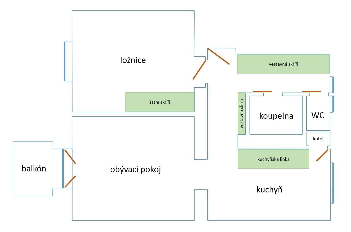 Pronájem bytu 2+1 52 m², Palackého, Mladá Boleslav, Středočeský kraj Pronájem bytu 2+1 52 m², Palackého, Mladá Boleslav, Středočeský kraj