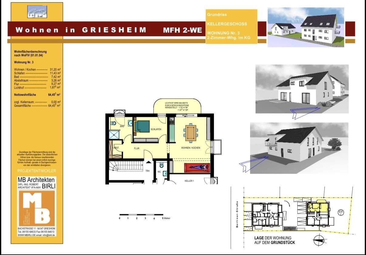 Pronájem bytu 2+1 64 m², Griesheim, Hessen Pronájem bytu 2+1 64 m², Griesheim, Hessen