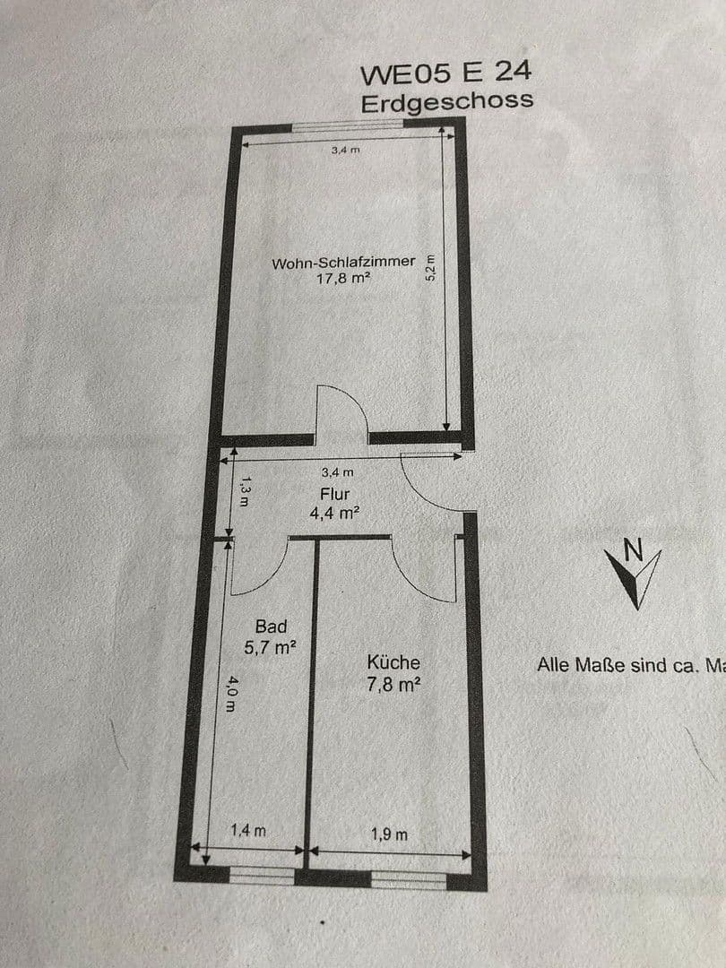 Pronájem bytu 3+1 63 m², An der Kleinbahn 24, Nossen, Sasko Pronájem bytu 3+1 63 m², An der Kleinbahn 24, Nossen, Sasko