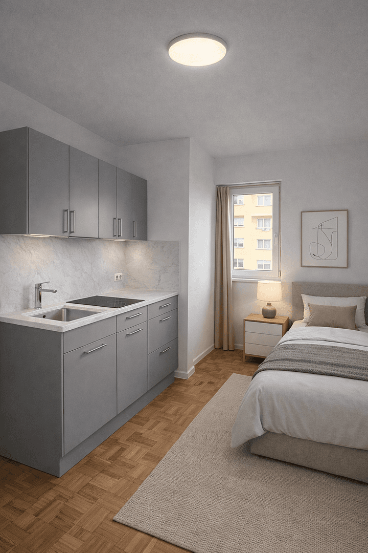 Pronájem bytu 1+1 25 m², Parkstrasse 3, Bad Vilbel, Hessen Pronájem bytu 1+1 25 m², Parkstrasse 3, Bad Vilbel, Hessen