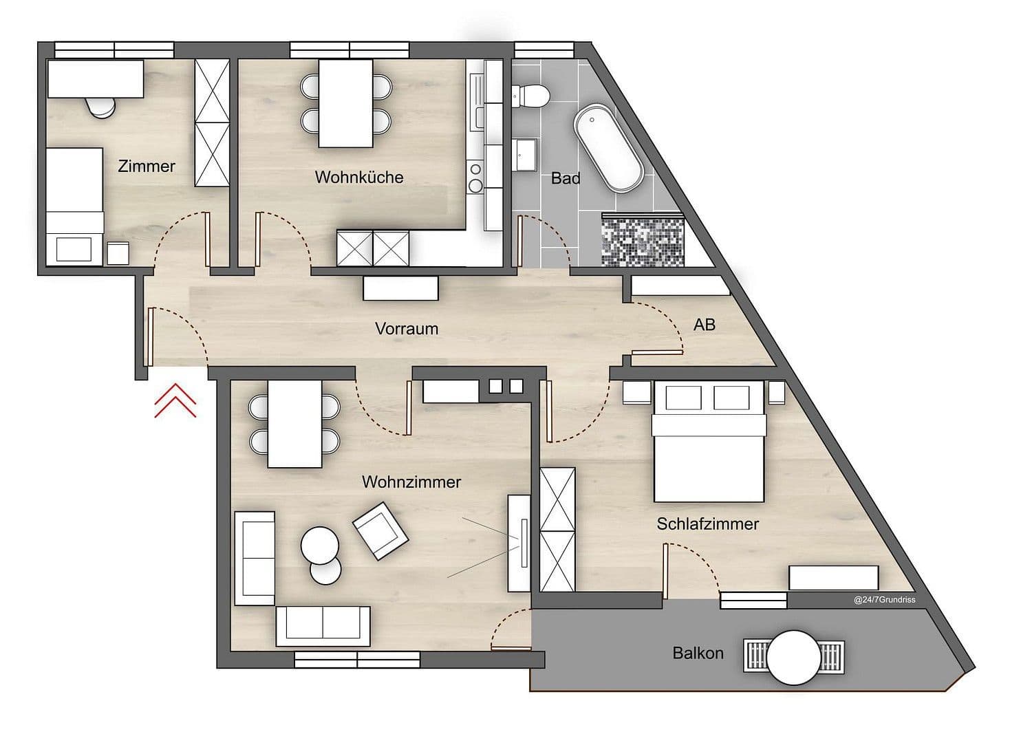 Prodej bytu 3+1 91 m², Herbststr, Amberg, Bavorsko Prodej bytu 3+1 91 m², Herbststr, Amberg, Bavorsko