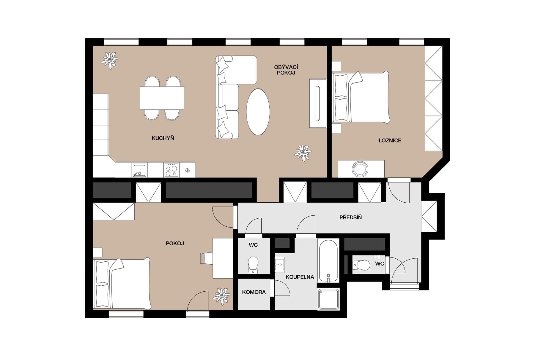 Prodej bytu 3+kk 115 m², Pod Kotlaskou, Praha, Praha Prodej bytu 3+kk 115 m², Pod Kotlaskou, Praha, Praha