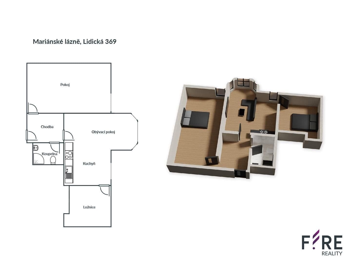 Prodej bytu 3+kk 55 m², Lidická, Mariánské Lázně, Karlovarský kraj Prodej bytu 3+kk 55 m², Lidická, Mariánské Lázně, Karlovarský kraj