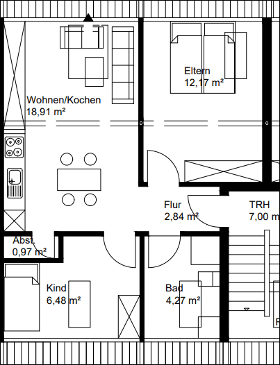 Pronájem bytu 3+1 46 m², Katerkampweg 46, Rheine, Severní Porýní-Vestfálsko Pronájem bytu 3+1 46 m², Katerkampweg 46, Rheine, Severní Porýní-Vestfálsko