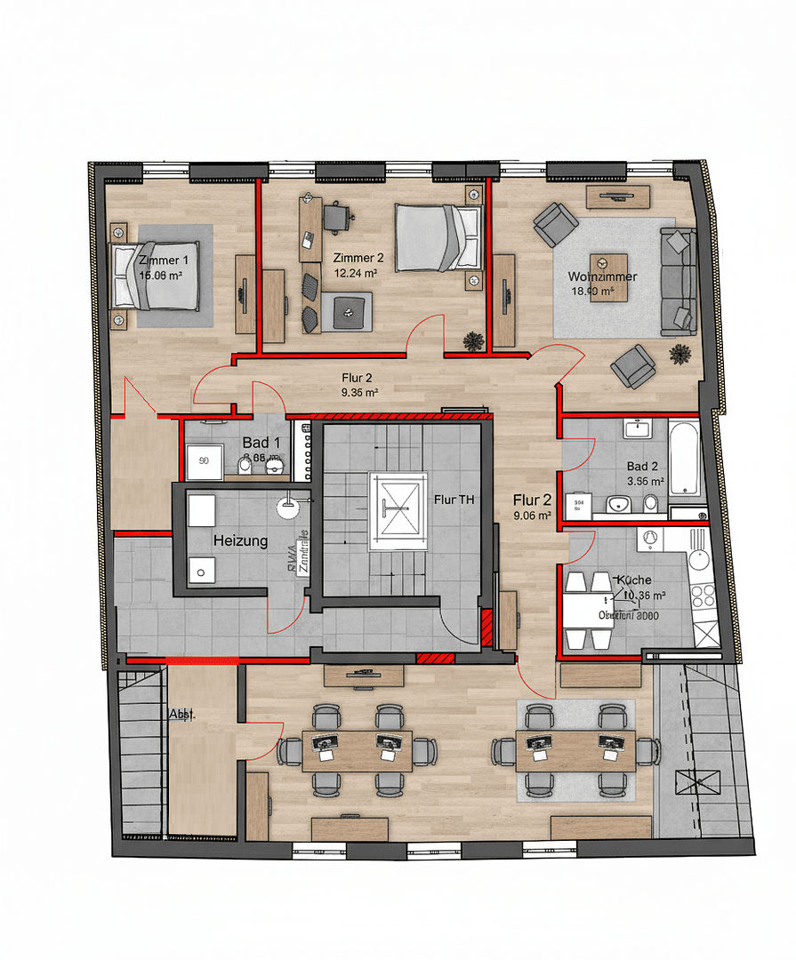 Pronájem kanceláře 153 m², Große Altefähre 20-22, Lübeck, Šlesvicko-Holštýnsko Pronájem kanceláře 153 m², Große Altefähre 20-22, Lübeck, Šlesvicko-Holštýnsko