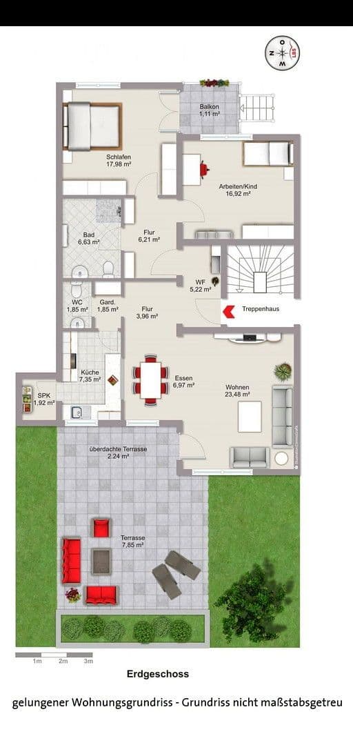 Pronájem bytu 3+kk 112 m², Filderstadt, Bádensko-Württembersko Pronájem bytu 3+kk 112 m², Filderstadt, Bádensko-Württembersko