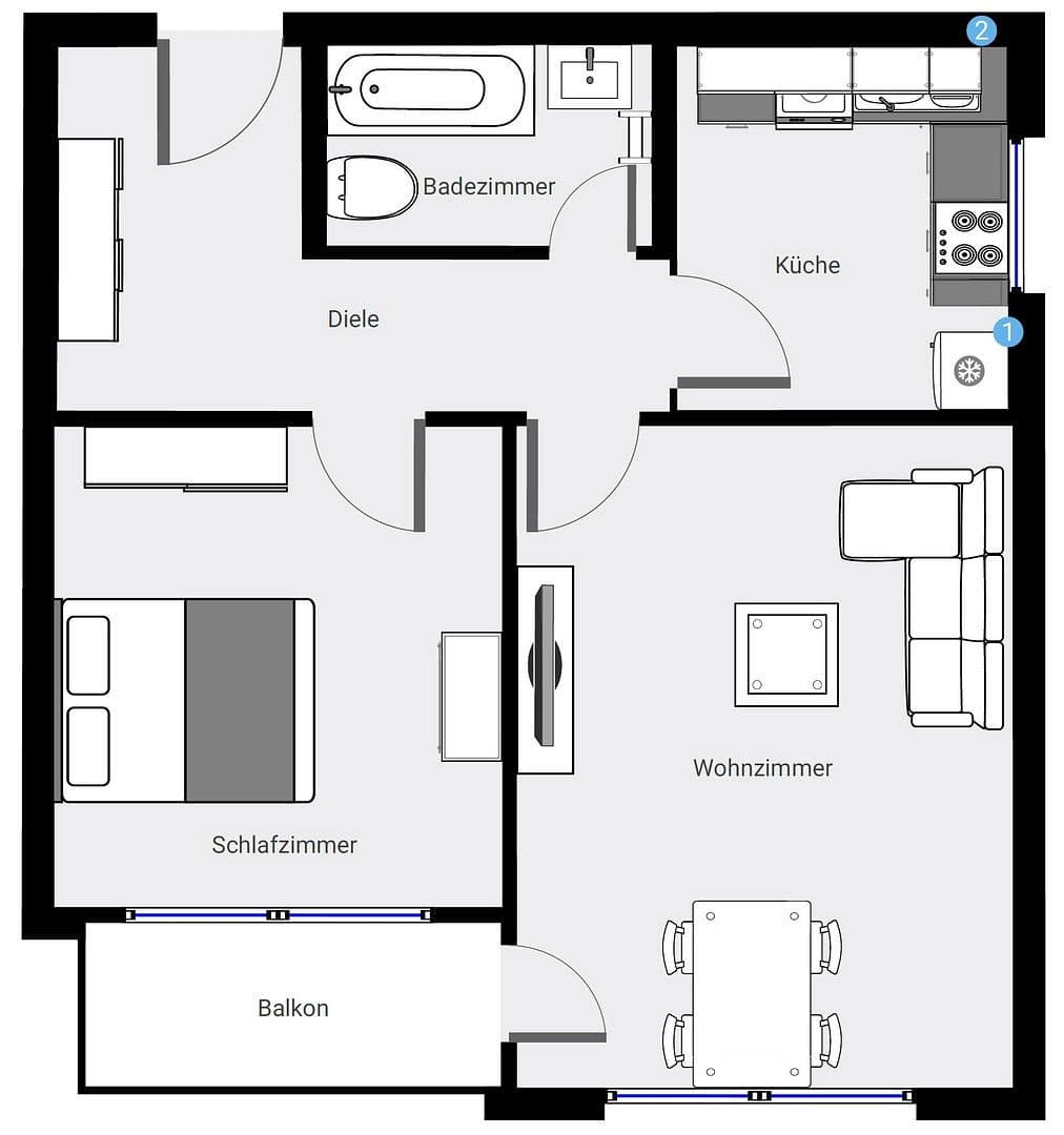 Pronájem bytu 2+1 54 m², Böcklerstraße 32, Hamburg, Hamburg Pronájem bytu 2+1 54 m², Böcklerstraße 32, Hamburg, Hamburg